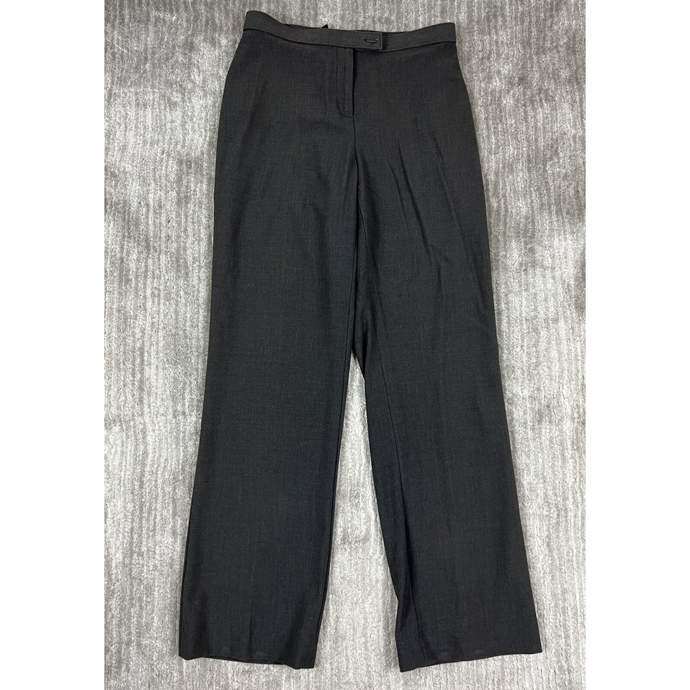 East‎ 5th Dress Pants Womens 6P Gray Petite Straight Leg Trousers Stretch Office